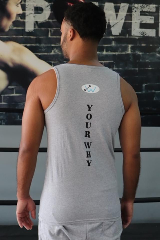 Fight For Your Why Mens Tank Grey